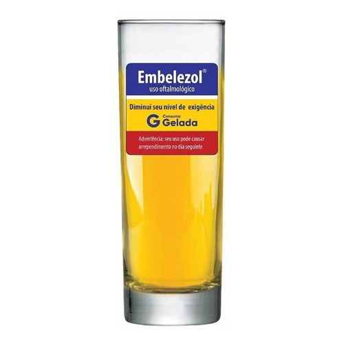 Copo de Vidro Tubo Frases Legais para Água e Suco 300ml - Ruvolo - Home & Living