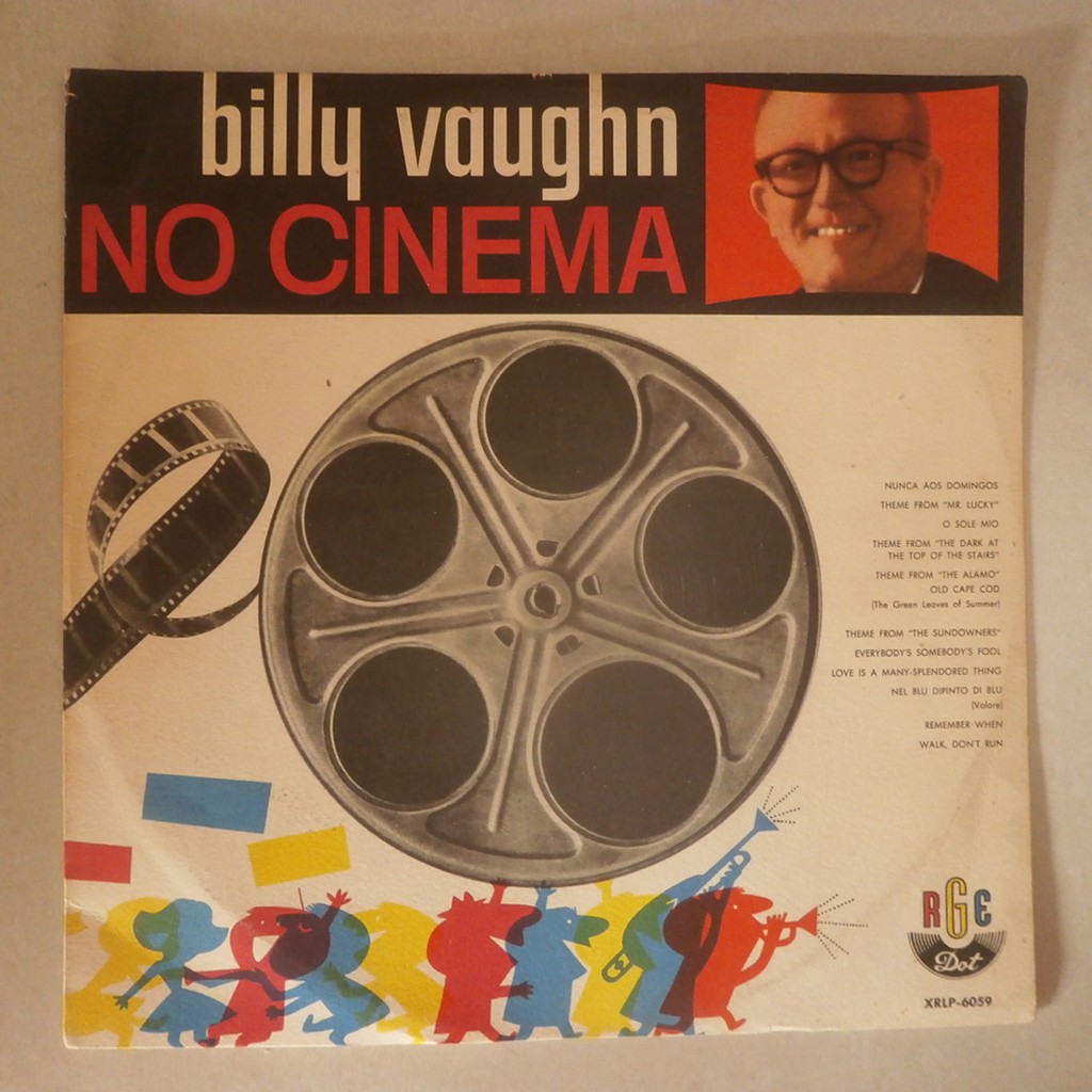 lp billy vaughn no cinema 1960, disco de vinil