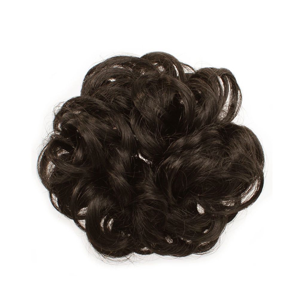Elastic Hair Bun Synthetic Chignon high-temperature Curly Women Fashion  Ponytail Scrunchie | Shopee Brasil