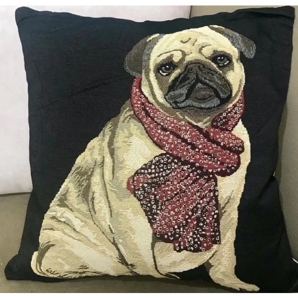 Capas de Almofada Decorativas Cachorro PUG E YORKSHIRE – 43×43