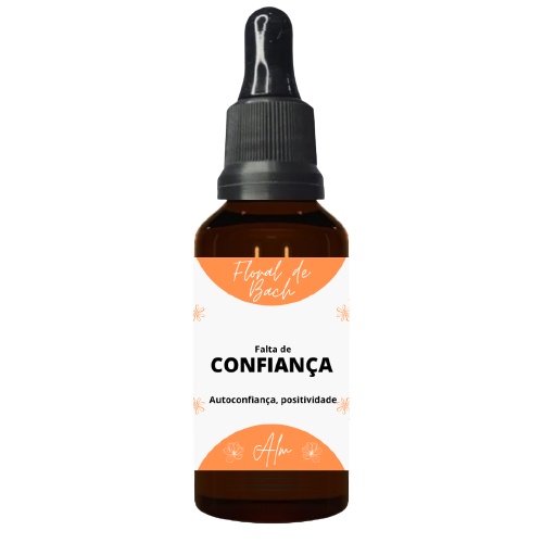 Floral de Bach - Falta de Confiança 30ml - Autoconfiança - O seu Floral de verdade! Preparado diretamente no frasco, sem conservante sintético - ALM Florais