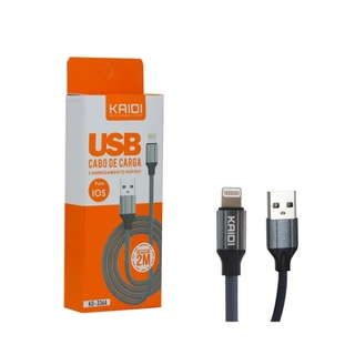 Cabo Kaidi Carregamento Rápido Para iPhone 2 Metros Silicone KD-336A /336M /336C