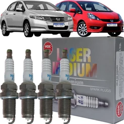 Jogo de Vela Original NGK Honda City e Fit de 2009 até 2014