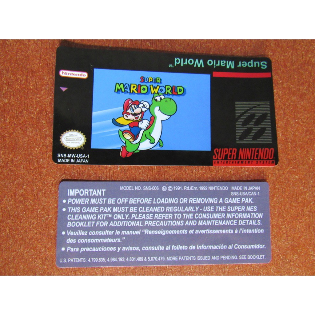 Cartucho Fita Jogo Super Mario World Super Nintendo Snes em