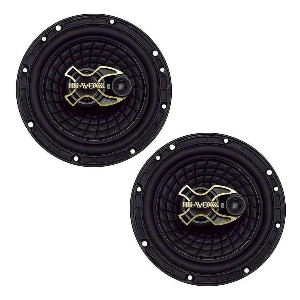 Alto Falante Triaxial Bravox 6 B3X60 Gold 100W RMS Par