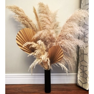 Capim dos Pampas/ Plumas até 130cm de altura - 3 hastes - Decoração Quarto Sala Casamento