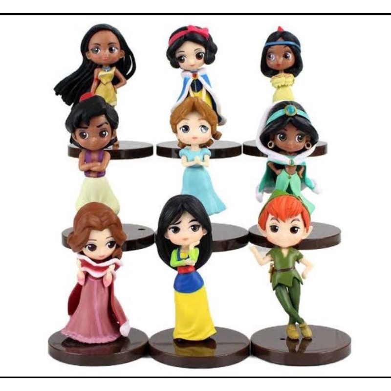 Bonecas princesas da Disney, INDIVIDUAL, pocahontas, branca de neve, mulan, peter pan, aladdin e jasmine, Aladin, wendy, tigrinha e Bela e a fera