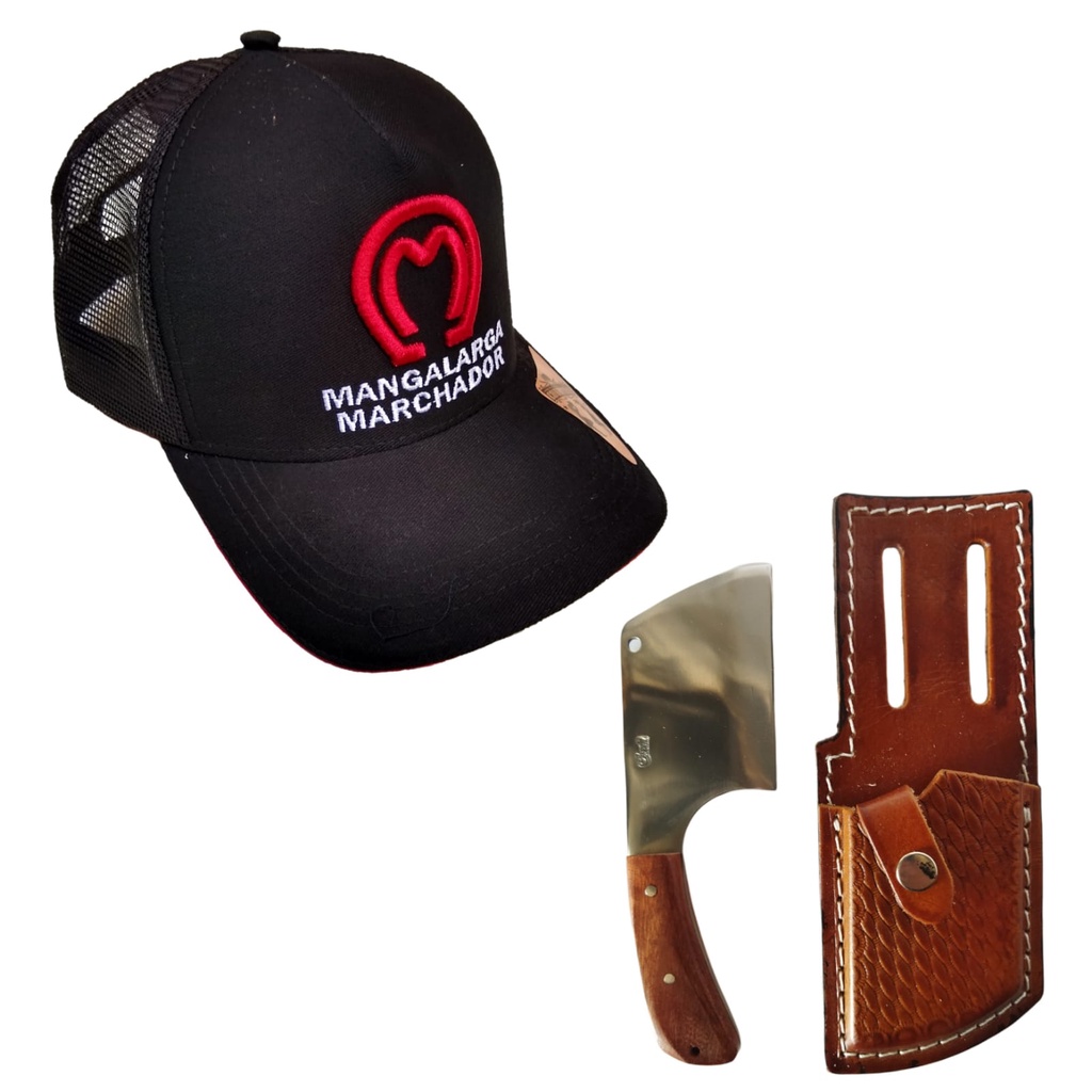 Boné Telinha Country Para Rodeio Comitiva + Bainha Com Faca Skinner