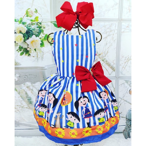 Vestido Infantil Show da Luna Azul