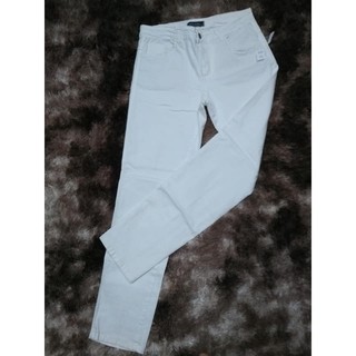 Calça Jeans Branca Masculina com Elastano.