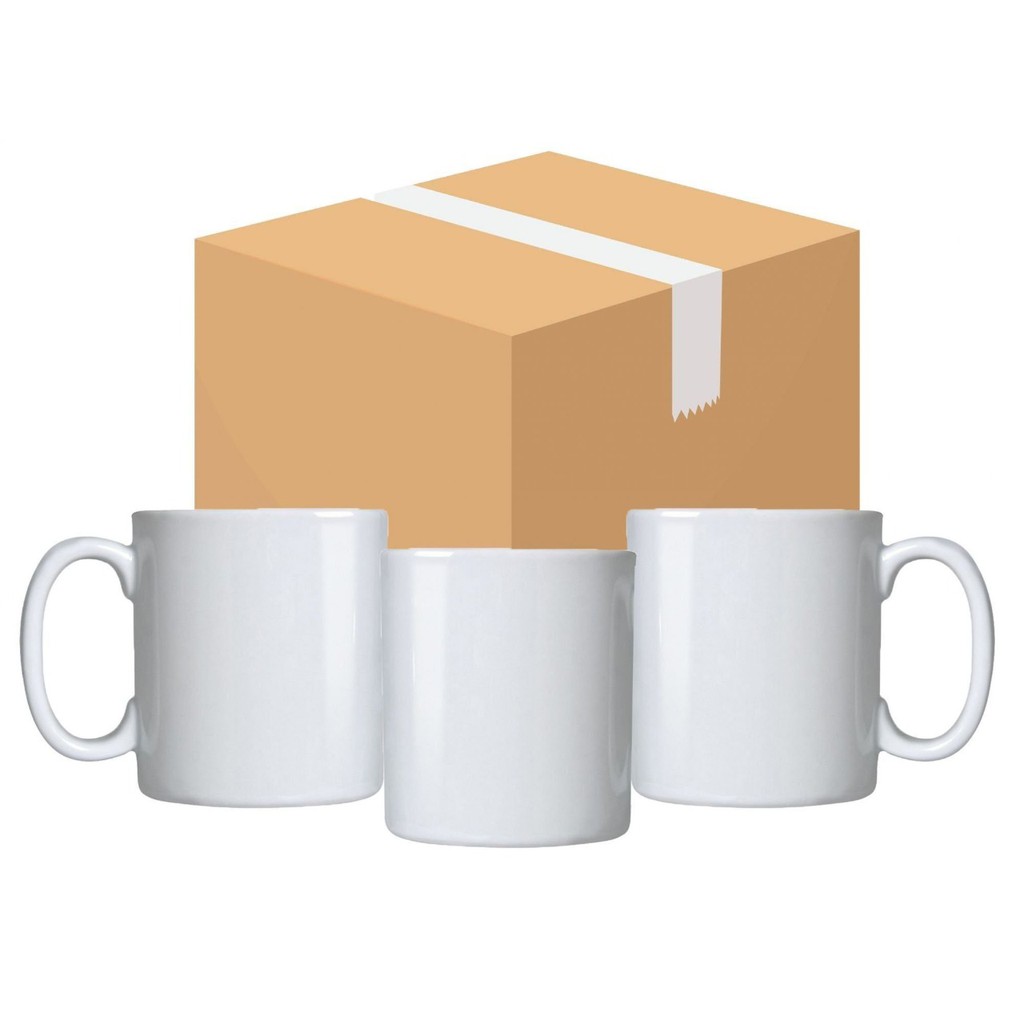 Canecas porcelana branca MUG 325ml - Para sublimação 5 unidades