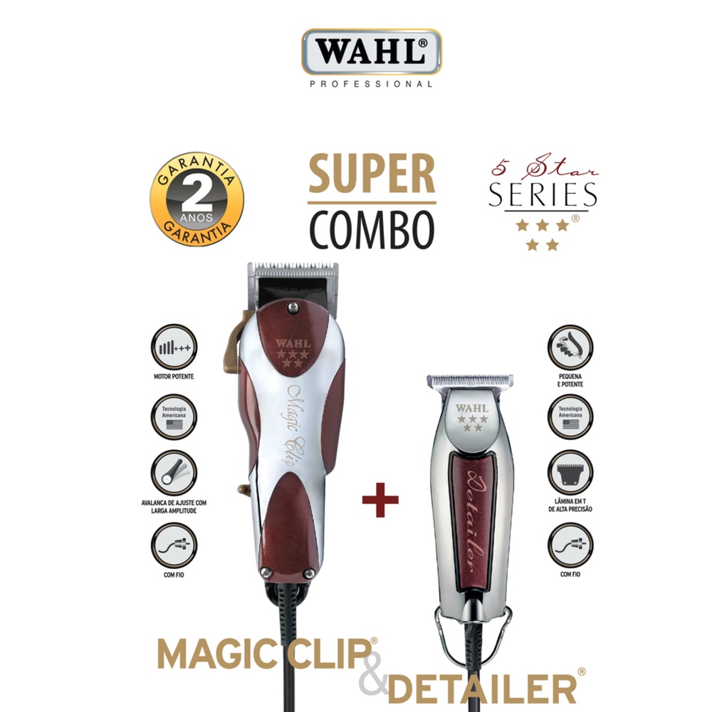 Combo Maq.  Corte e Acabamento - Magic Clip 220V e Detailer