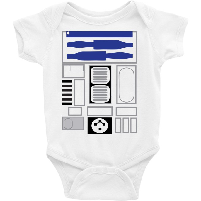 Roupa Body Bebê bebe infantil - Star R2-d2 divertido Wars