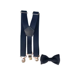 Kit Suspensório+Gravata Infantil Menino e Menina Premium - Presilha, Várias Cores, Ajustável