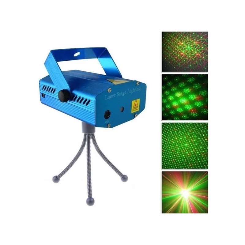Mini Projetor Natal Canhão Laser Efeitos Strobo Festas 606x