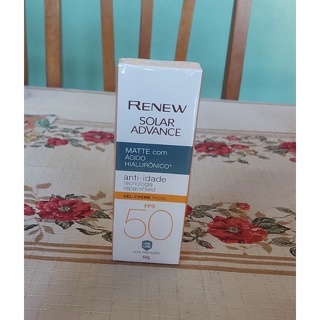 Protetor Solar Renew Solar Advance Matte Com Ácido Hialurônico Fps 50 -40 g embalagem nova em Oferta na Shopee
