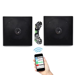 Amplificador Bluetooth Som Ambiente 2 Caixa Teto Preta Quadr