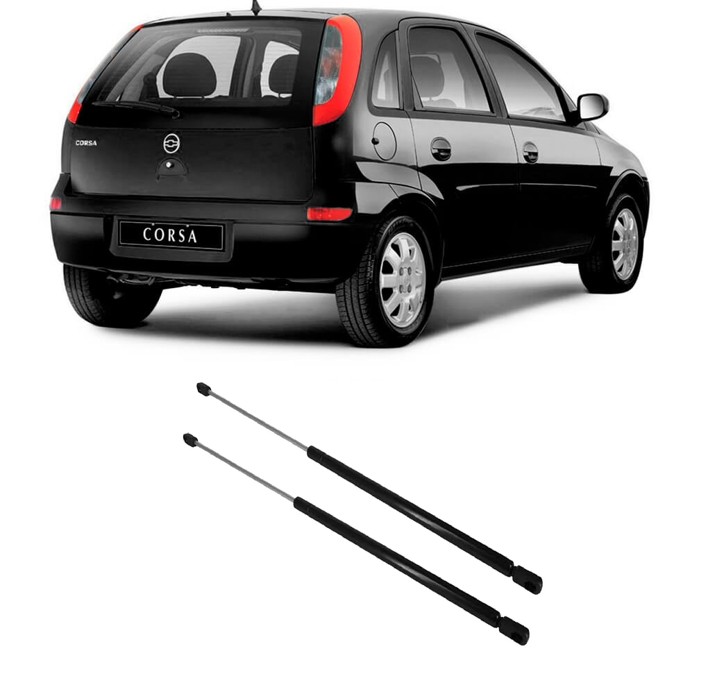Par Amortecedor Tampa Traseira Corsa Hatch 2002/2012