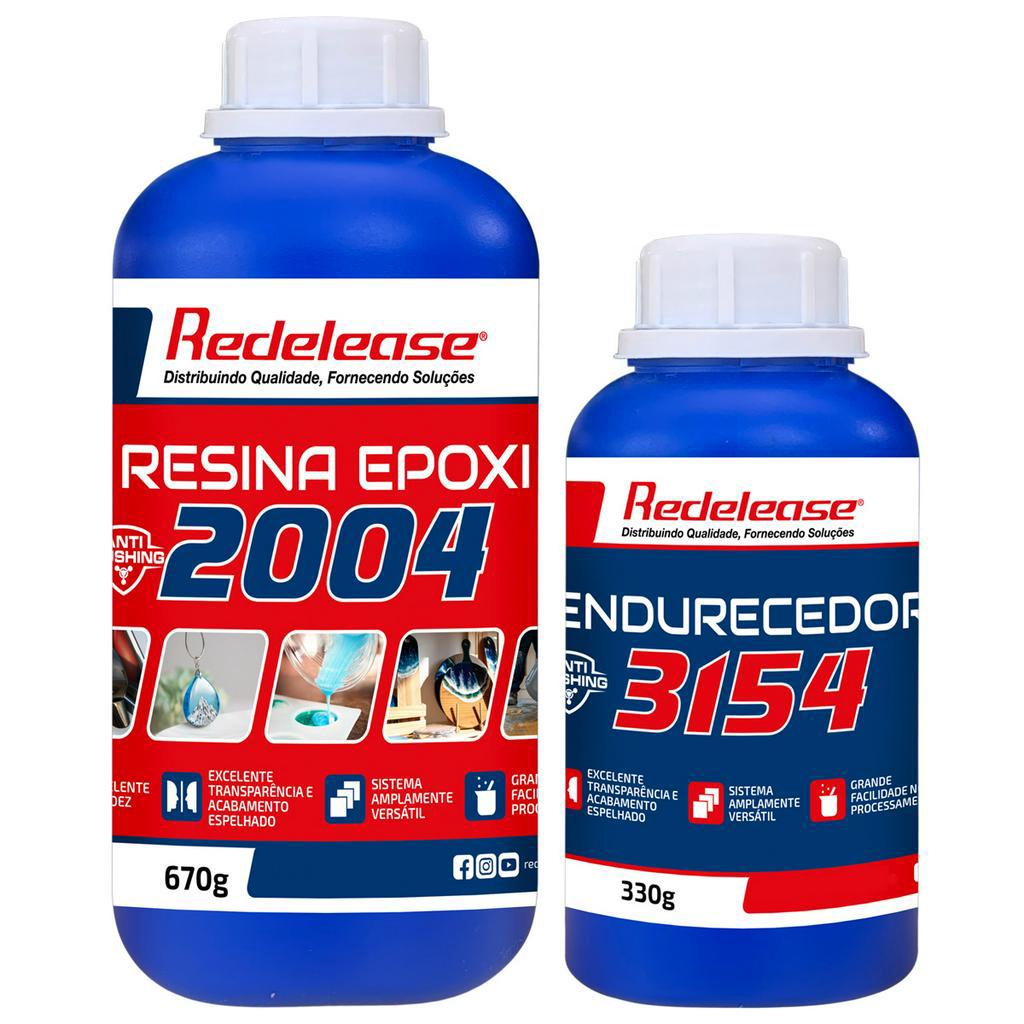 Resina 2004 Epoxi Transparente De Baixa Viscosidade Com Endurecedor 3154 [01 Kg] em Oferta na Shopee