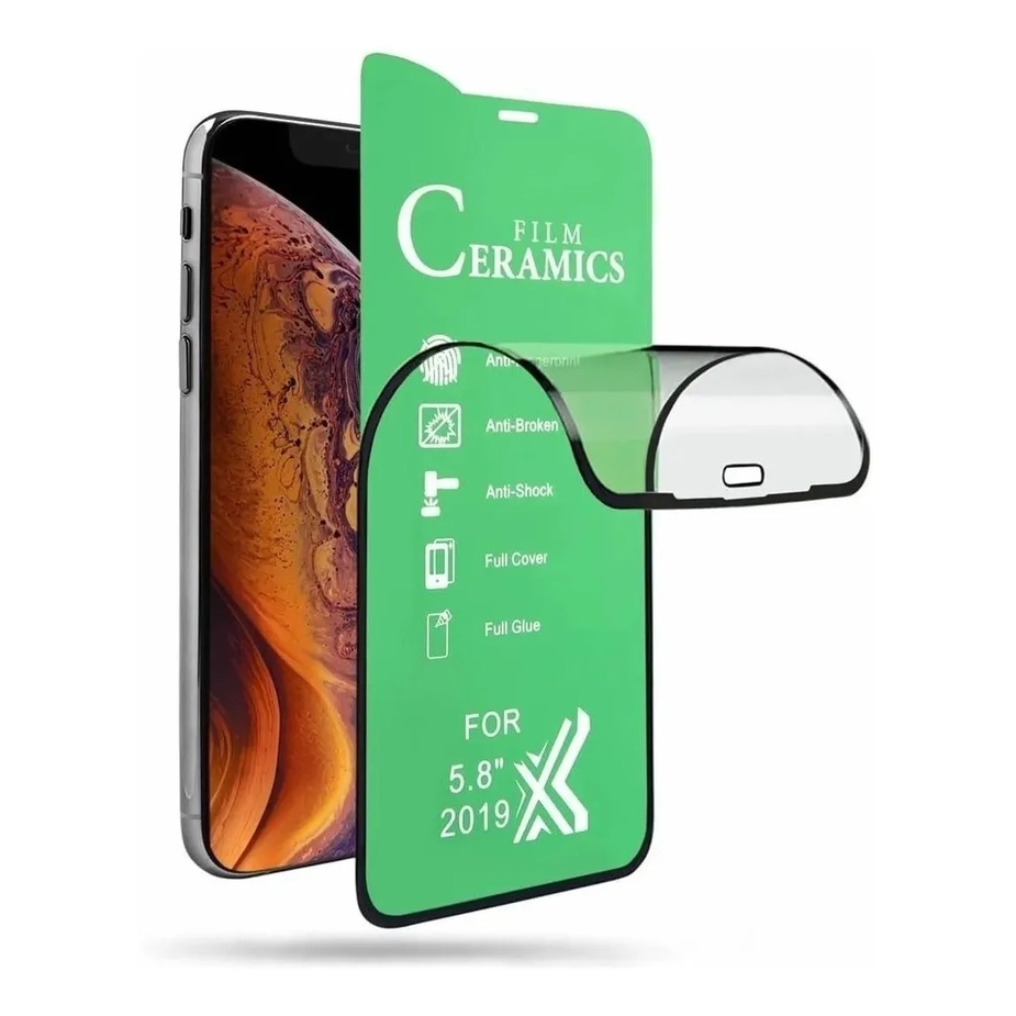 9D Película De Gel Hidrogel Cerâmica Flexível Compativel com iPhone17 16 15 14 13 12 11 XR  MAXPROPLUS