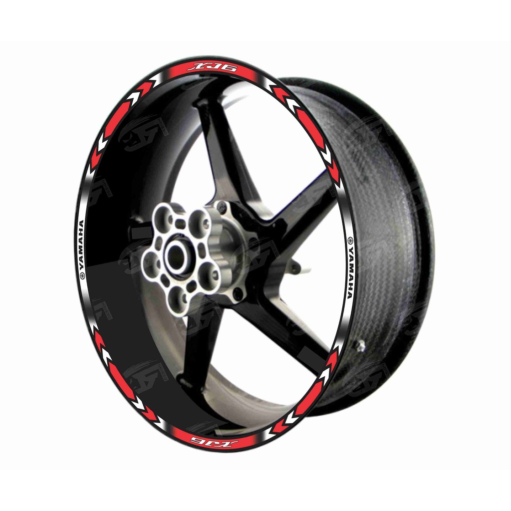 Adesivo Friso Refletivo Roda Moto Yamaha XJ6 XJ 6N XJ 6F XJ6N XJ6F M01 vermelho
