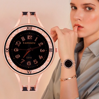 Cansnow Relógio De Pulso Feminino Pulseira De Latasnow