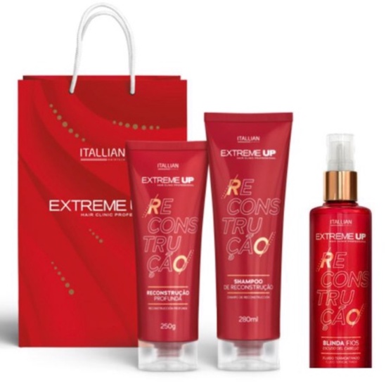 Kit Home Care + Fluído Blinda Fios 200ml - Itallian Hairtech Extreme Up