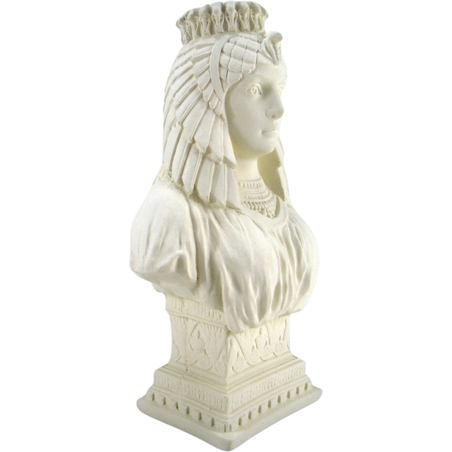 Estatueta Cleópatra Rainha Do Egito - Egípcio -  Estatueta gesso cru com fundo para pintura