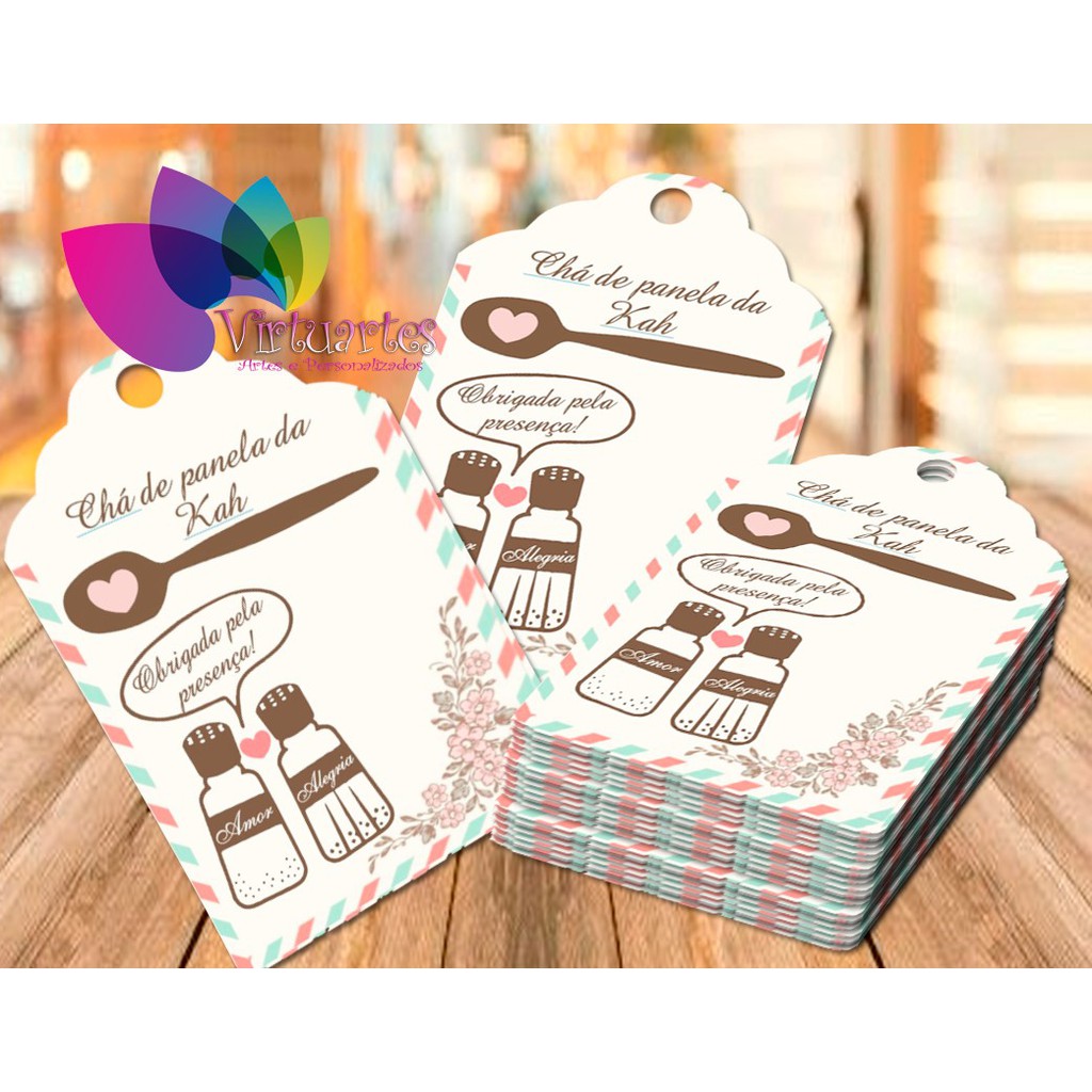 50 Tag De Agradecimento - Tags - tag chá panela 2