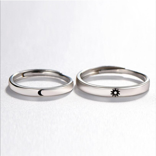 2 Pcs Anéis De Casais De Sol E Lua Para Casamentos Progressivos