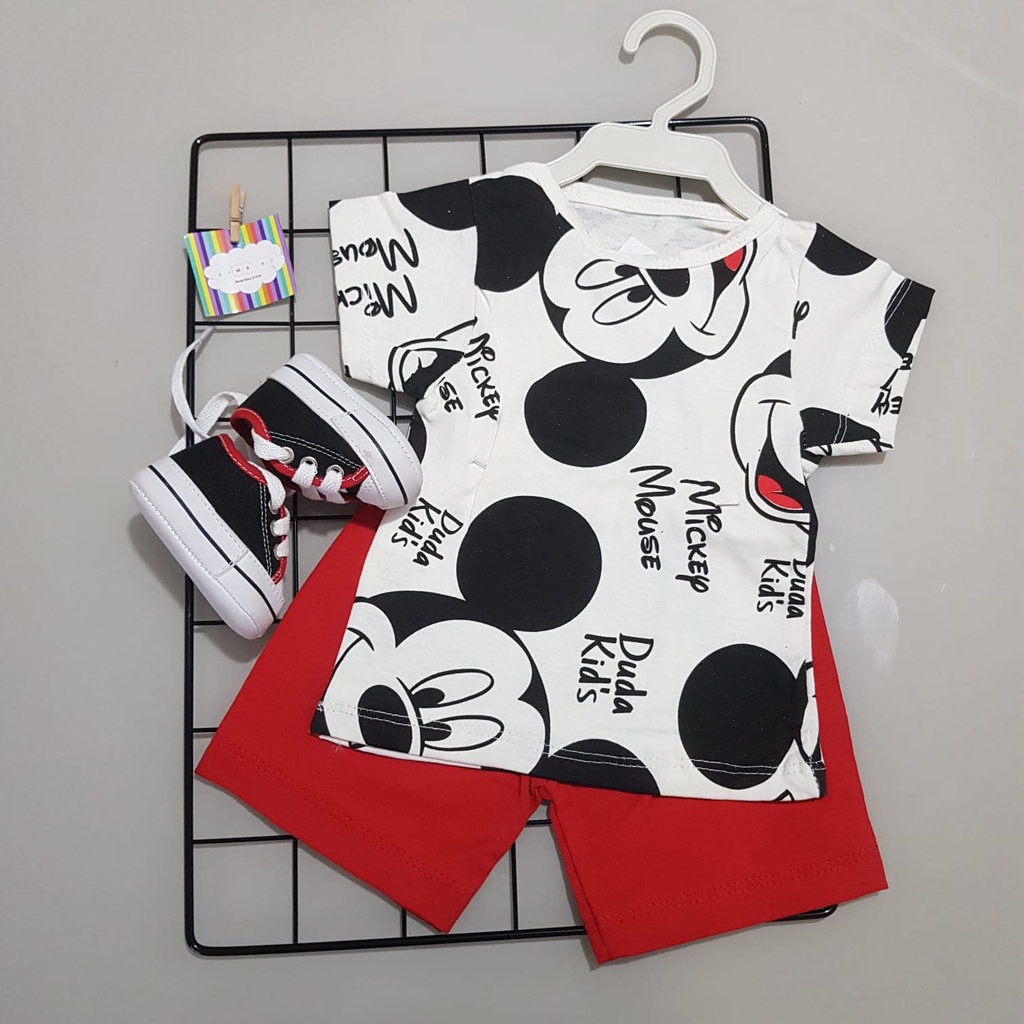 Conjunto Bebê Masculino Personagem Camisa e Short Fresco Confortável Malha 3-6 meses Roupas de Bebê Menino