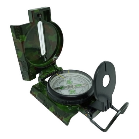 Bússola Profissional Estilo Militar Campi Caça Trilha Camuflada