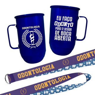 Caneca de Alumínio 850ml com Tirante Odontologia