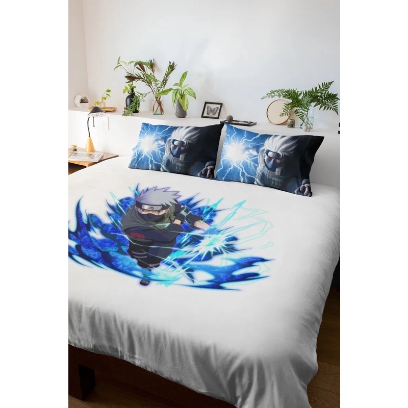 Roupa De Cama Casal Kakashi Lençol Anime Naruto