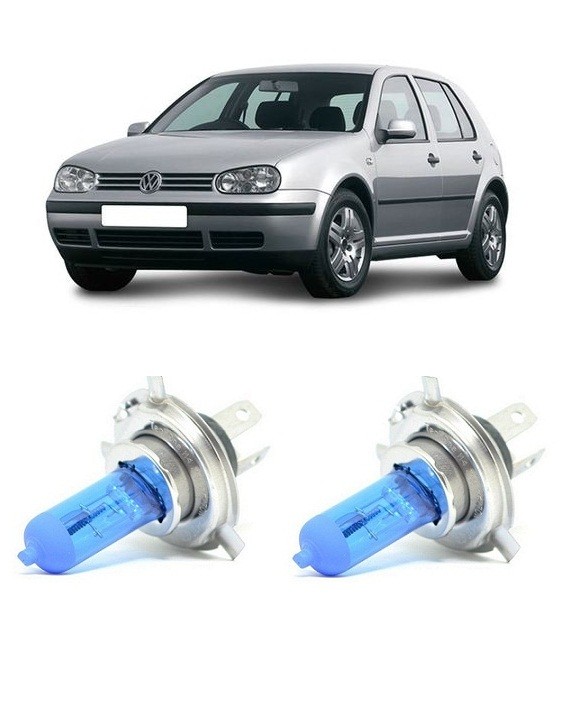 Par Lampada Super Branca Farol Baixo Golf 1999 2000 2001 2002 2003 2004 2005 2006 8500k H7 12v 55w