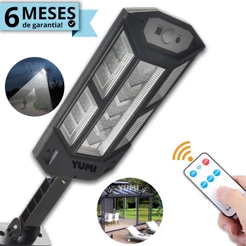 Refletor Luminária Solar 43 Smd Sensor Movimentos + Controle