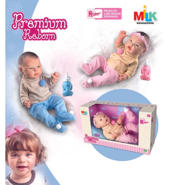 Kit 2 Bebês Reborn Gêmeos 100% Silicone + Mamadeira e Pijama