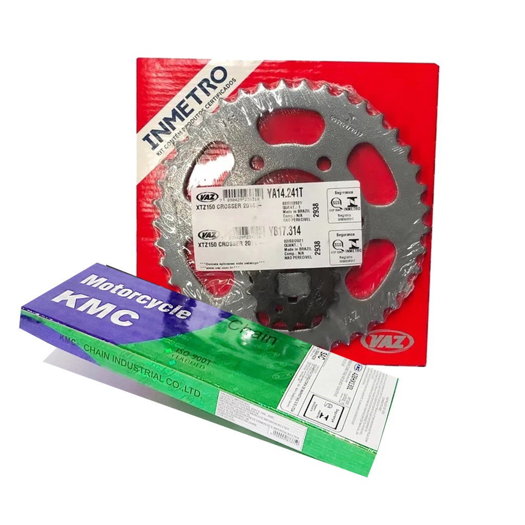 Kit Relação Yamaha Xtz150 Crosser 14/ 21 Vaz + Kmc