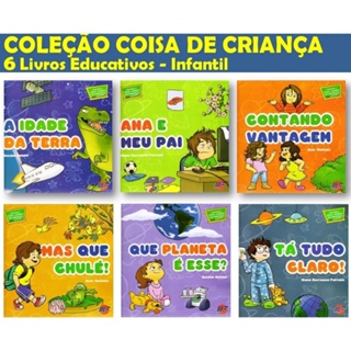 Coleção C/6 Livros Infantis - Coisa De Criança - Educativos em Oferta na Shopee