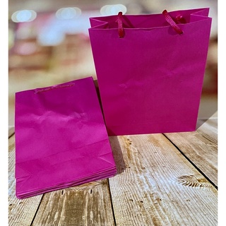 10 Sacolas De Papel 23x16x6 cm pink Presente Bolsa Festa em Oferta na Shopee