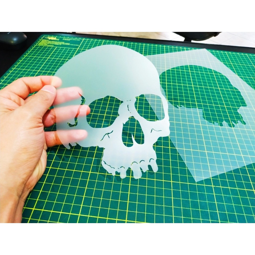 Molde Stencil Caveira para Aerografias e Pinturas 2R03