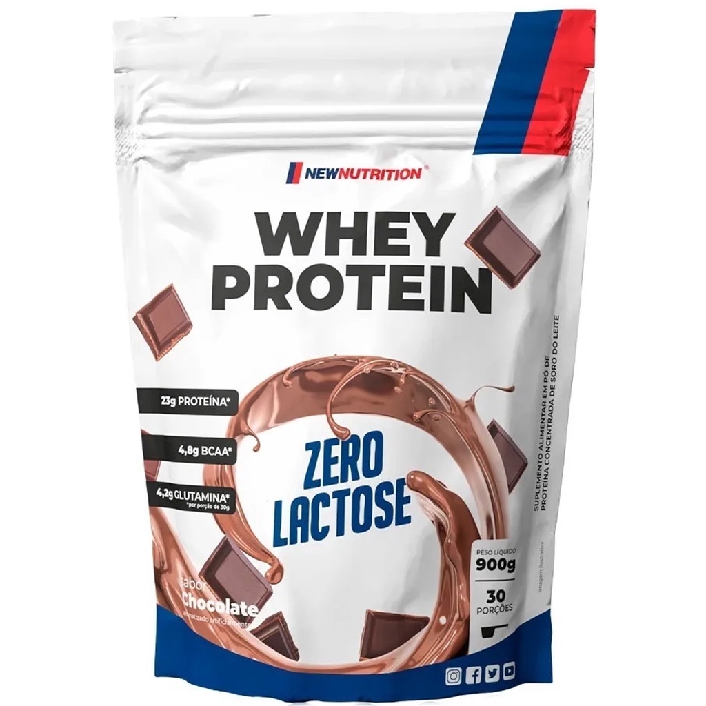 Whey Protein Zero Lactose 900g - New Nutrition