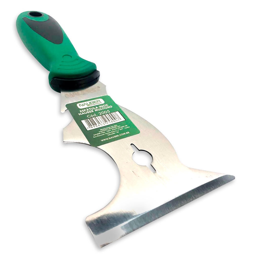 Espátula Inox Premium Nauber Multiuso 7,7cm Para Massa Corrida Gesso Acabamentos Pintores Original