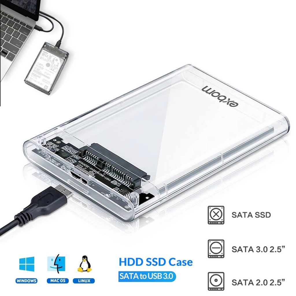 Case slim hd ssd adaptador usb 3 0 sata 3 externo ps4 hd30 escorrega