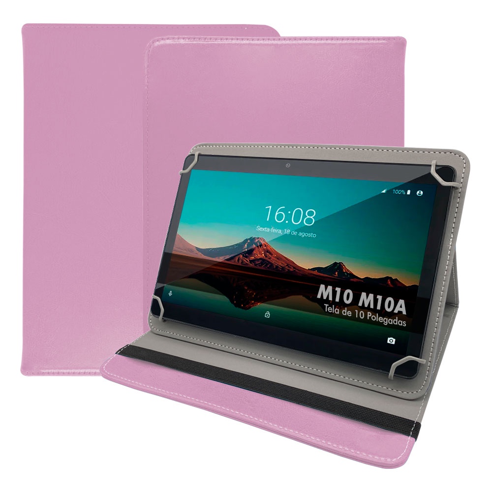 Kit Capa Tablet Multilaser M10 M10a 10 Polegadas Couro + Pelicula