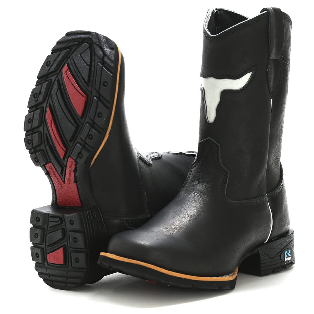 Bota Botina Texana Masculina Infantil Botina Couro Legitimo Botina Bota Shopee Brasil