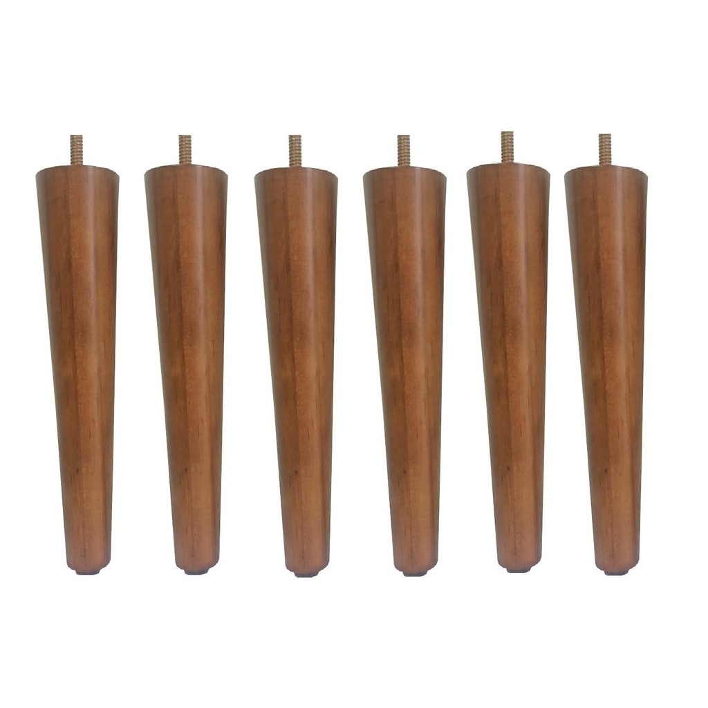 6 Pés Palito 25cm Rosda 5/16 Perna Para Móveis - JTHOME