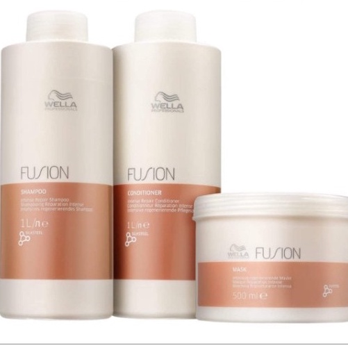 Kit Wella Professionals Fusion Shampoo 1L + Condicionador 1L + mascara  500ml