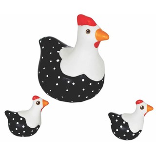 Miniatura Trio Familia Galinha Enfeite Decoracao Ceramica