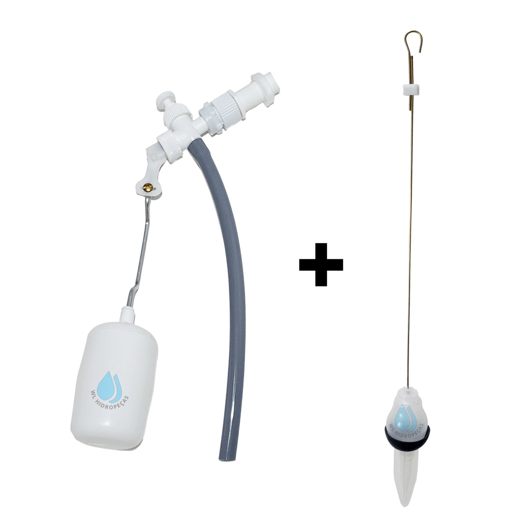 Kit Reparo Boia E Obturador Vareta Para Caixa Descarga Montana